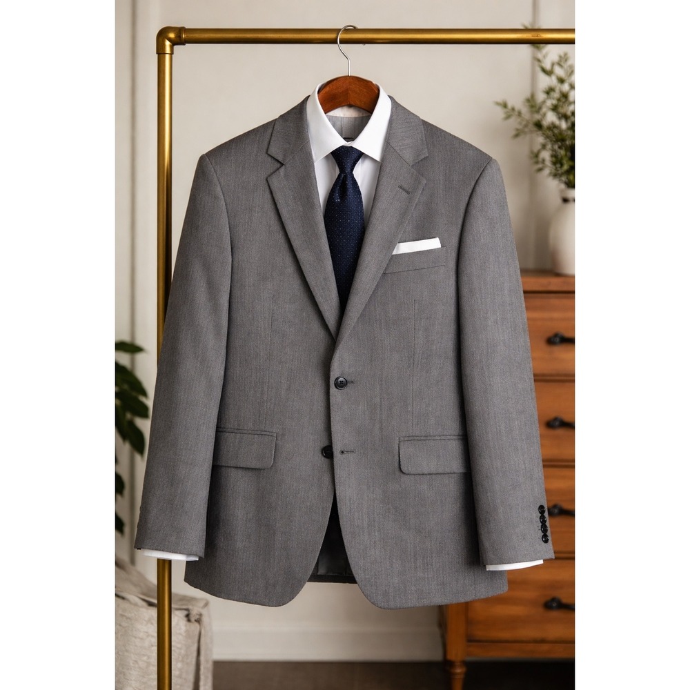 Jos A Bank Signature Collection Gray Wool Blazer Sport Coat 40R